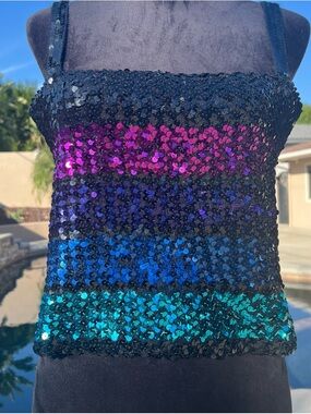 Vintage 80s sequin top by Partique New York